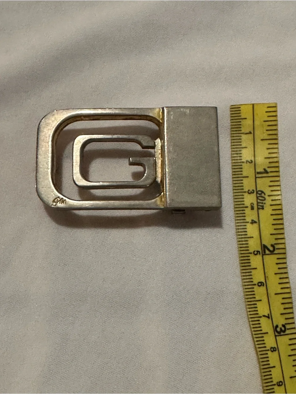 Gucci Silver and Gold Interlocking G Belt Buckle made in italy